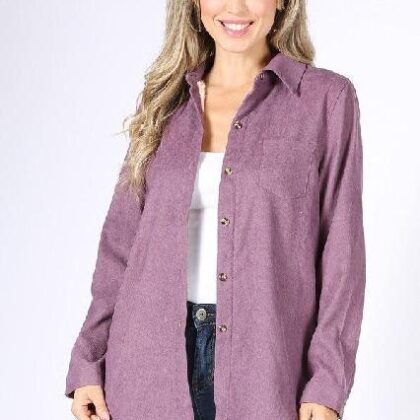 CHAQUETA MORADA BOTONES FORRO L
