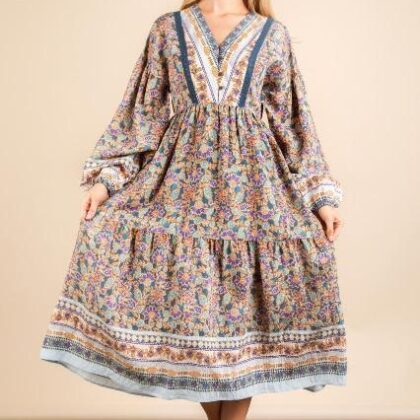 VESTIDO AGUA FLORAL MORADO ´MEW IN´