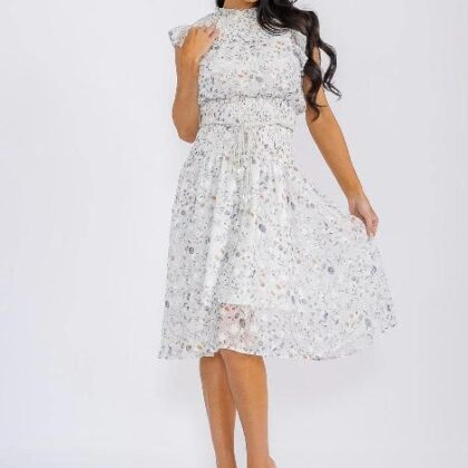 VESTIDO FLOREADO RESORTE CINTURA