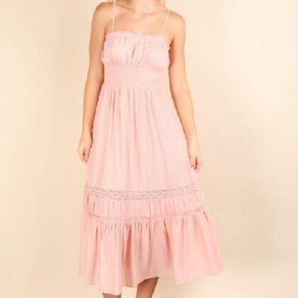 VESTIDO 3/4, FALDA ENCAJE