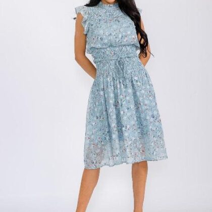 VESTIDO FLOREADO RESORTE CINTURA