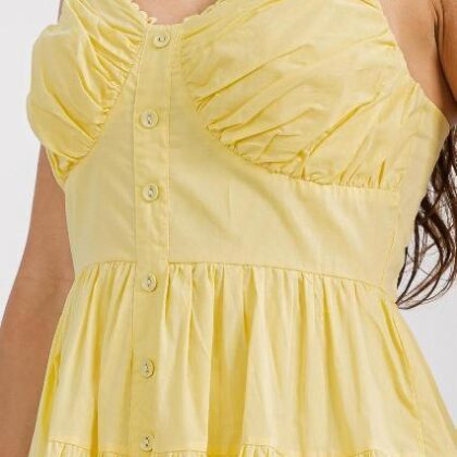 VESTIDO ABOTONADO DE TIRANTES