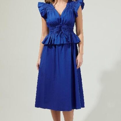 VESTIDO OLAN Y RESORTE EN CINTURA