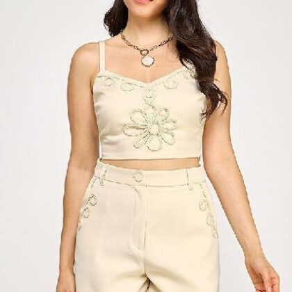 SET BLUSA CON DETALLE EN PECHO ´MILK & HONEY´