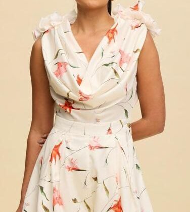 JUMPER HUESO FLORAL SALMON ´LUXXEL´