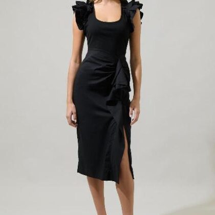 VESTIDO MNG OLAN CADERA PLIZADA