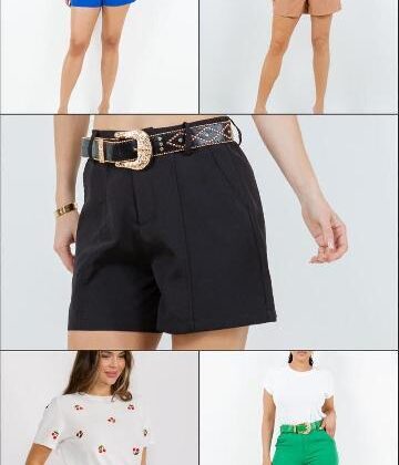 SHORT , CINTURON CON ESTOPEROLES