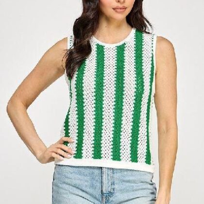 BLUSA RAYADA, BORDADA SIN MNG