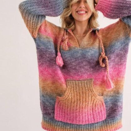 SUETER ROSA DERADADO MULTICOLOR S/