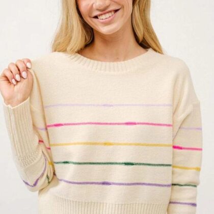 SUETER HUESO RAYAS MULTICOLOR S/