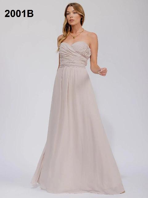 VESTIDO STRAPLE, PECHO PLIZADO ´R.S.V.P´