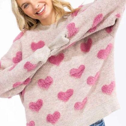 SUETER DE CORAZONES ´WOVEN HEART´