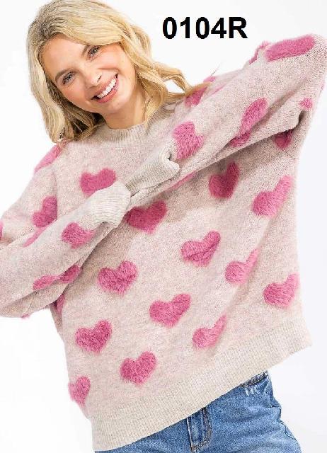 SUETER DE CORAZONES ´WOVEN HEART´