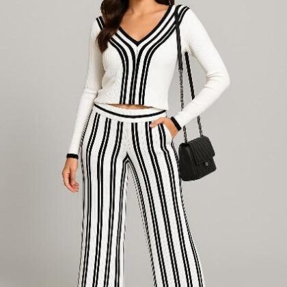 SET ACANALADO, RAYAS NEGRAS