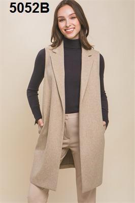 CHALECO DE LANA, LARGO