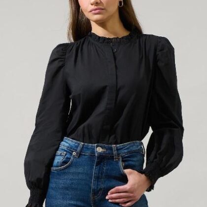 BLUSA MNG LARGA CON RESORTE