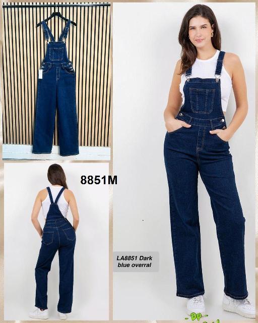 OVEROL MARINO DE MEZCLILLA BOTONES A LOS COSTADOS