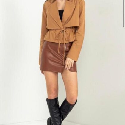 GABARDINA CORTA, ACINTURADA