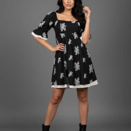 VESTIDO ENCAJE BLANCO, MNG GLOBO