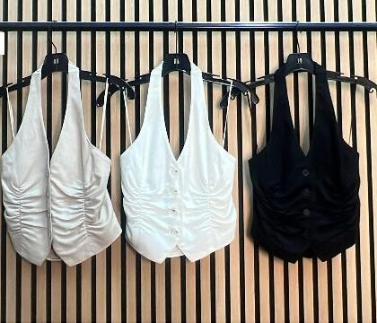 BLUSA ABOTONADA, HALTER