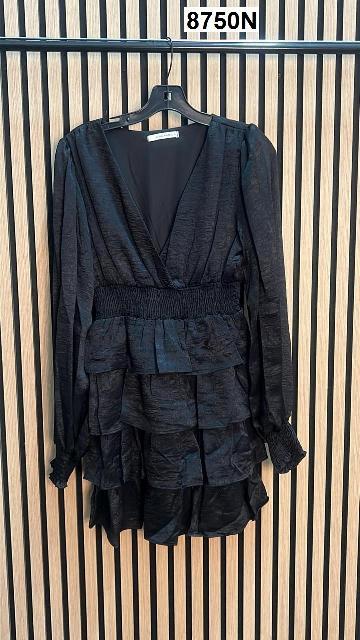 VESTIDO FALDA MULTI OLANES MNG LARGA