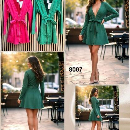 VESTIDO DE GAMUZACON CIERRE