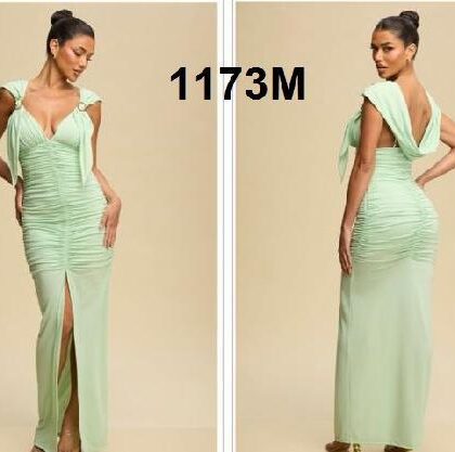 VESTIDO CORRUGADO ESCOTE EN ESPALDA L