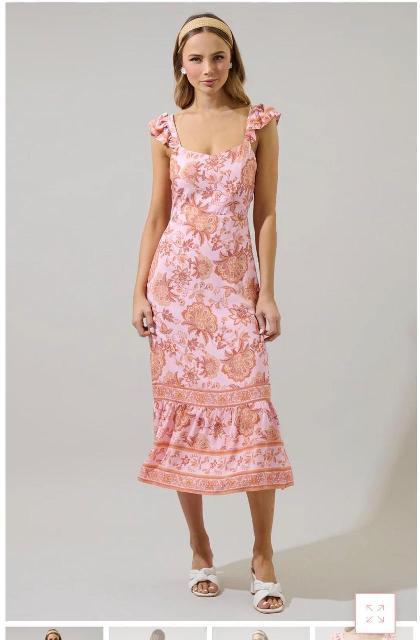 VESTIDO FLORAL CAFE, TIRANTES