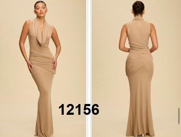 VESTIDO MOCA LUXXEL CORRUGADO PECHO