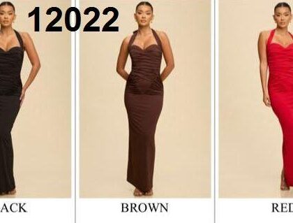 VESTIDO ROJO LAZO AL CUELLO LUXXEL