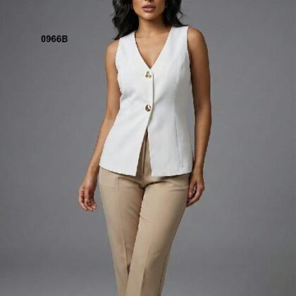 BLUSA FORMAL BOTONES PLATA, SIN MNG