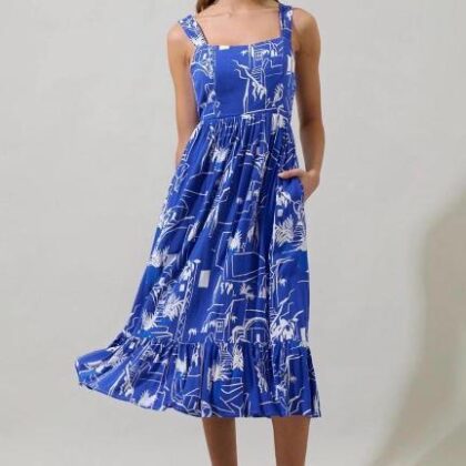 VESTIDO PAISAJE BLANCO, TIRANTES