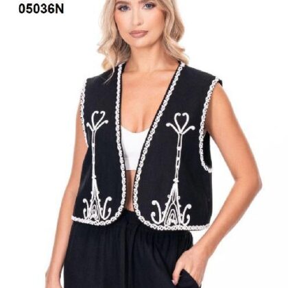 CHALECO BORDADO BLANCO