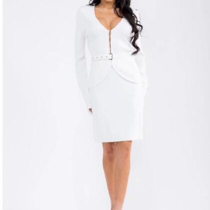 SET CON CINTURON BLUSA MNG LARGA