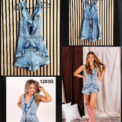 JUMPER GRIS DE MEZCLILLA ESPALDA CRUZADA