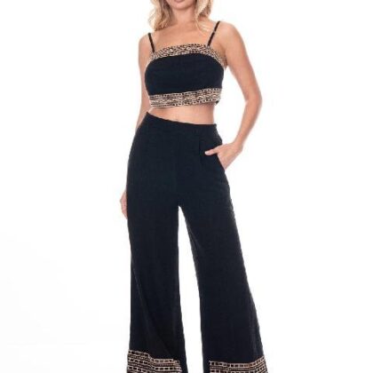 SET DE MANTA BORDADO DORADO