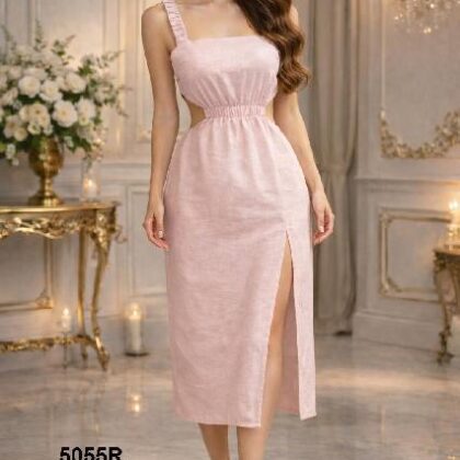 VESTIDO ESPALDA DESCUBIERTA, TIRANTES GRUESOS