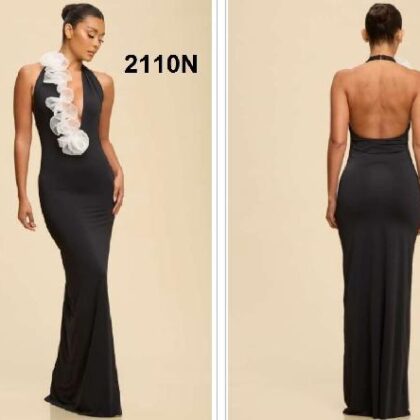 VESTIDO OLAN BLANCO EN PECHO, HALTER