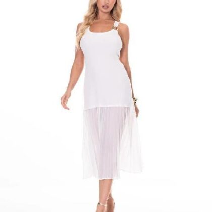 VESTIDO ACANALADO DETALLE EN HOMBRO