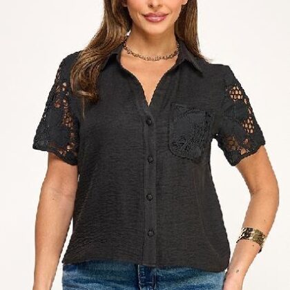 BLUSA BORDADO EN MNG Y BOLSA