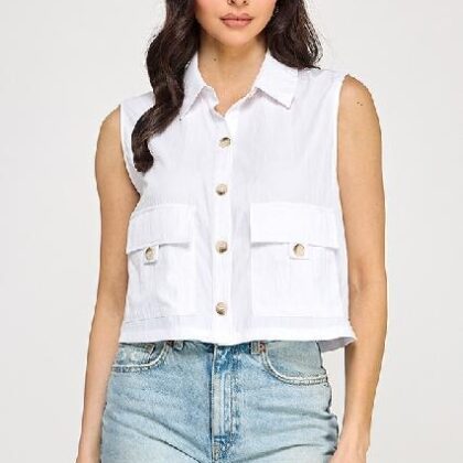 BLUSA ABOTONADA CON BOLSAS