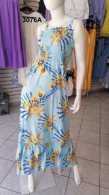 VESTIDO FLORES AMARILLAS, RESORTE EN PECHO