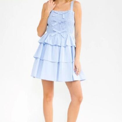 VESTIDO MOÑOS EN PECHO, MULTIOLAN