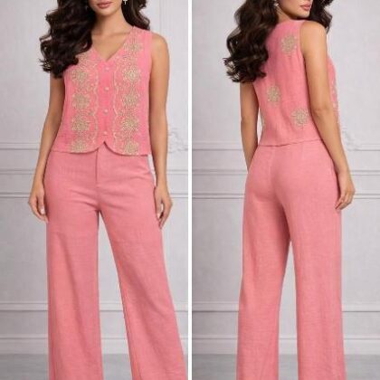 SET BLUSA BORDADO DORADO