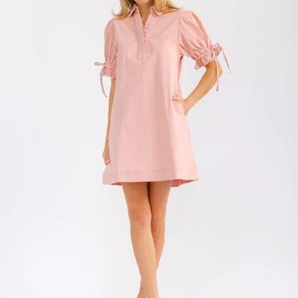 VESTIDO DE MEZCLILLA, MNG AJUSTABLE