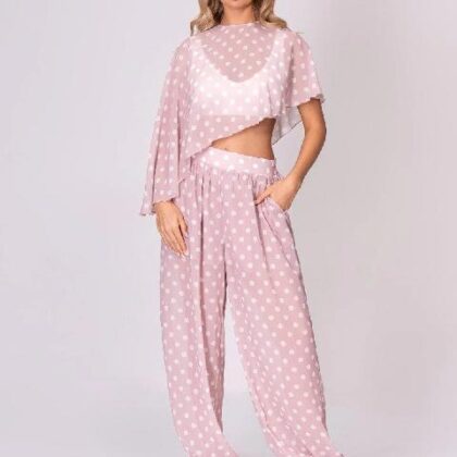 SET BOLEADO BLANCO, BLUSA ASIMETRICA