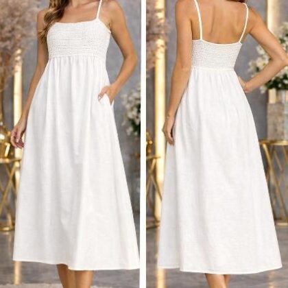 VESTIDO /HUESO, TEJIDO EN PECHO