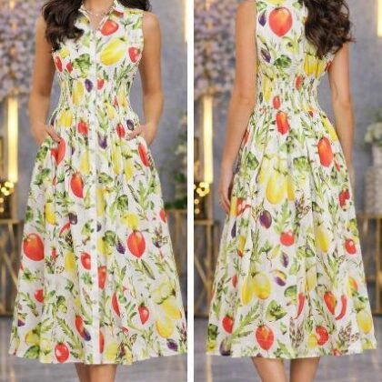VESTIDO ESTAMPADO VERDURAS