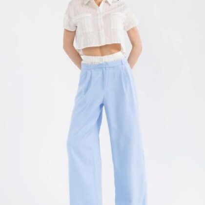 SET BLUSA RAYADA, ABOTONADA