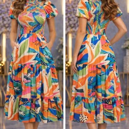 VESTIDO ESTAMPADO COLORIDO